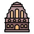 Old Riga building icon color outline vector Royalty Free Stock Photo