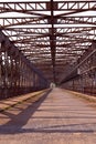 Old riveted steel bridge Royalty Free Stock Photo