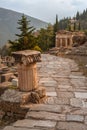 Old road in Delphi on Mount Parnassus, Greece Royalty Free Stock Photo
