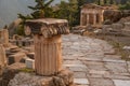 Old road in Delphi on Mount Parnassus, Greece Royalty Free Stock Photo