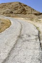 Old road in Judea desert. Royalty Free Stock Photo