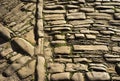 Old road pavement with layed stones