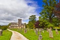 Old road to a church. Royalty Free Stock Photo