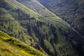 Italian Alps in Piemonte. Mountain road, Tenda pass between Italy and France Royalty Free Stock Photo