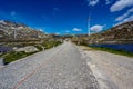 The old road Tremola to Gotthardpass, Passo del St. Gottardo, cobble stone paving, Airolo, Tessin, Switzerland