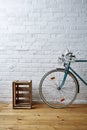 Old roadbike and wine case Royalty Free Stock Photo