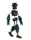 Old robot walks Royalty Free Stock Photo