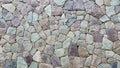 Old Rock Modern Wall Horizontal Background Texture. Close up. Copy Space. Textured Stonework