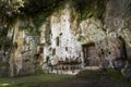 Old rock structures in the Regional Natural Park of the City Sutri