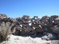 Old Rock Wall in Desert