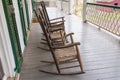 Old Rocking Chairs on Porch Royalty Free Stock Photo