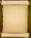 Old rolled parchment paper background