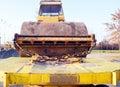 The old roller furling truck concreting of roads Royalty Free Stock Photo