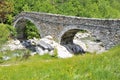 Old roman bridge in Gaby Royalty Free Stock Photo