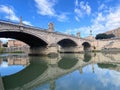 Old Roman bridge in Rome Royalty Free Stock Photo