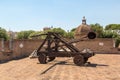 Old roman catapult  in Rome Royalty Free Stock Photo