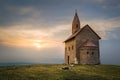 Old Roman Church at Sunset in Drazovce, Slovakia