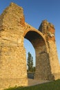 Old Roman Gate in sunset light Royalty Free Stock Photo