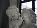 Old roman marble statue lovers love and psyche