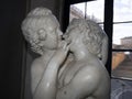 Old roman marble statue lovers love and psyche Royalty Free Stock Photo