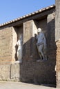 Old Roman statues exposed in Macellum market square