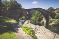 Old Roman stone bridge in Cangas de Onis (Asturias), Spain Royalty Free Stock Photo