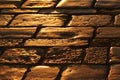 Old Roman street with cobblestones in the town of Rovinj in Croatia