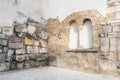 Old roman surrounding wall of the castra regina in Regensburg, Germany