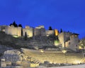 Old Roman theater in Malaga Royalty Free Stock Photo