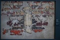 Old Roman wall mosaic in Museum Royalty Free Stock Photo