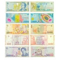 Old Romanian banknotes