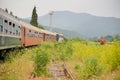 Old romanian CFR commuter train