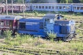 Old romanian locomotive in depot