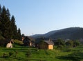 Old Romanian Village View In The Carpathian Mountains Royalty Free Stock Photo