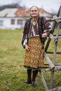 Old Romanian woman outdoor