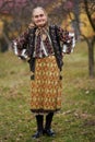 Old Romanian woman outdoor