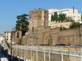 Old Romans boundaries with an ancient tower to Rome in Italy.