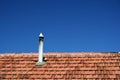 Old roof with chimney Royalty Free Stock Photo