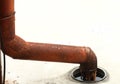 Old roof drain pipe. Royalty Free Stock Photo