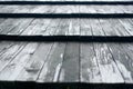 Old roof made of gray wooden planks. Close up Royalty Free Stock Photo