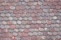 Old roof with odd rooftiles