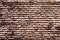 Old roof tile pattern Royalty Free Stock Photo