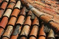 Old Roof Tiles - From Close Royalty Free Stock Photo