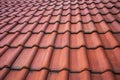 Old roof tiles texture. Rustic roofing tile Royalty Free Stock Photo