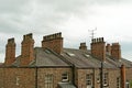 Old roof top with chimney pots on an English house. UK Royalty Free Stock Photo