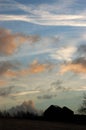 Old Roofless Barn at Sunset