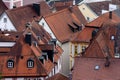 Old roofs of german city, Eichstaett, Bavaria Royalty Free Stock Photo
