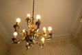 Old room and chandelier Royalty Free Stock Photo