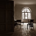 OLD ROOM IN DARK PROFILE Royalty Free Stock Photo