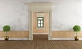 Old room with stone doorway Royalty Free Stock Photo